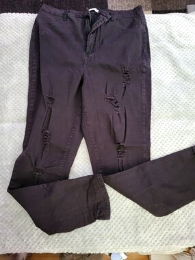 AP Blue Distressed‎ Black Slim Jeans Size 3x